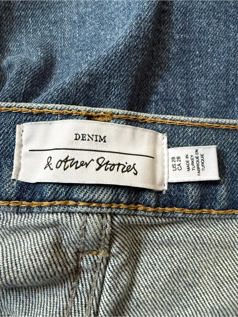 & OTHER STORIES High Rise Wide Leg Jeans Blue Denim Size 28 - Picture 4 of 9